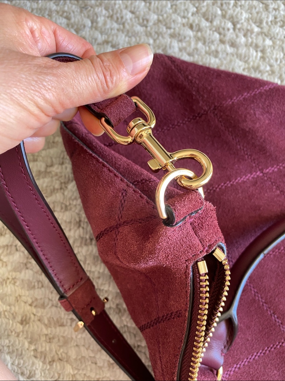TORY BURCH Frida Suede Satchel - Picture 4 of 4
